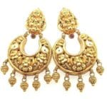 22Kt Yellow Gold Antoque Temple Chandbali CB22/19