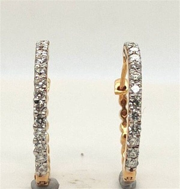 18Kt Gold Diamond Hoops Earrings DBI/67