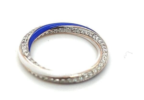 14Kt Gold Diamond Blue Ring DRL14/1302
