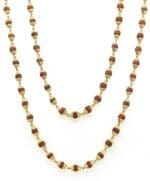 18Kt Gold Cap Rudraksha 5 Mukhi Mala