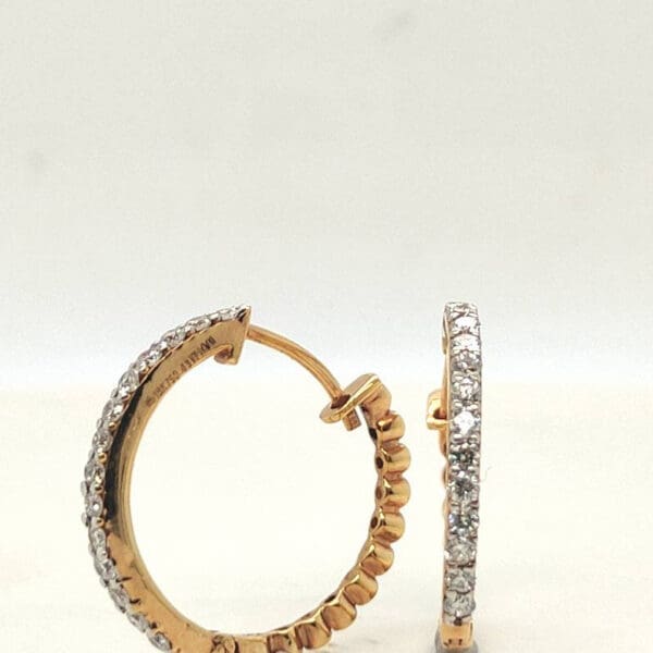 18Kt Gold Diamond Hoops Earrings DBI/67