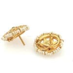 22Kt Gold Pearl Kundan Tops/ Earrings TP22/61 22Kt Gold Pearl Kundan Tops/ Earrings TP22/61