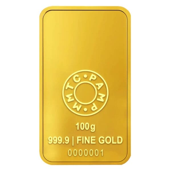 Lotus 24k (999.9) 100 gm Gold Bar