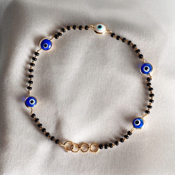 18kt Yellow Gold Evil Eye Mangalsutra Bracelet BL18/409