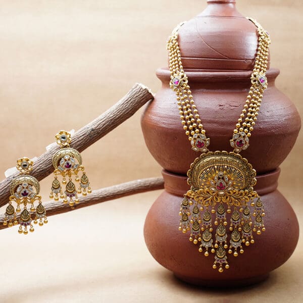 22kt Yellow Gold Long Necklace Set