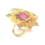 14KT Gold Kundan and Polki Pink Ring PKR14/3