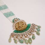 14kt Gold Polki Kundan Set With Pearl PKS14/2