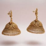 22kt Antique Yellow Gold Heavy Peacock Jhumka JH22/81