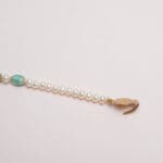 22Kt Yellow Gold Green And Pink Mang Tika TK22/40