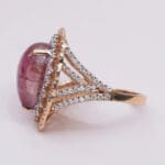 18Kt Yellow Gold Pink Polki Diamond Ring DRL/1509