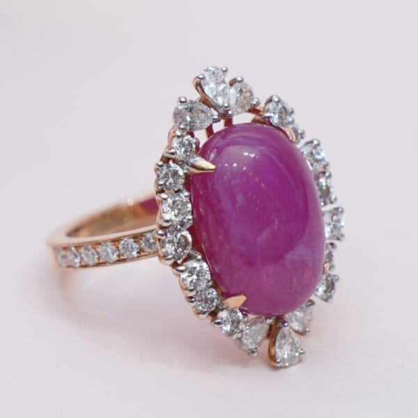 18kt Gold Pink Polki Diamond Ring DRL/1520