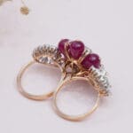 18kt Gold Diamond Pink Polki Ring DRL/1445