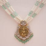 14Kt Gold Kundan Polki Long Necklace with Pearl PKS14/3