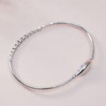 14Kt White Gold Diamond Minimal Bracelet DBL14/324
