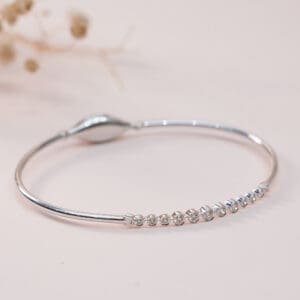 14Kt White Gold Diamond Minimal Bracelet DBL14/324