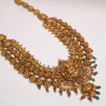 Goddess Lakshmi 22kt Yellow Gold Antique Temple Necklace NK22/163