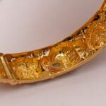22kt Antique Tample Yellow Gold Laxmi Shankh Pair of Kara KR22/523