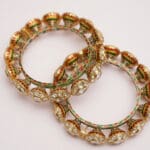 18kt Gold Kundan Pair of Bangle PKK18/5