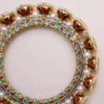 18Kt Gold Kundan Polki Pair of Kara PKK18/2