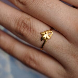22Kt Yellow Gold Minimal Ring For Her RL22/2345