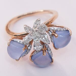 18Kt Gold Diamond Polki Ring DRL/1475