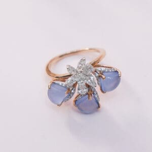 18Kt Gold Diamond Polki Ring DRL/1475