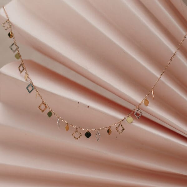 18Kt Rose Gold Minimal Charm Necklace CN18/1899