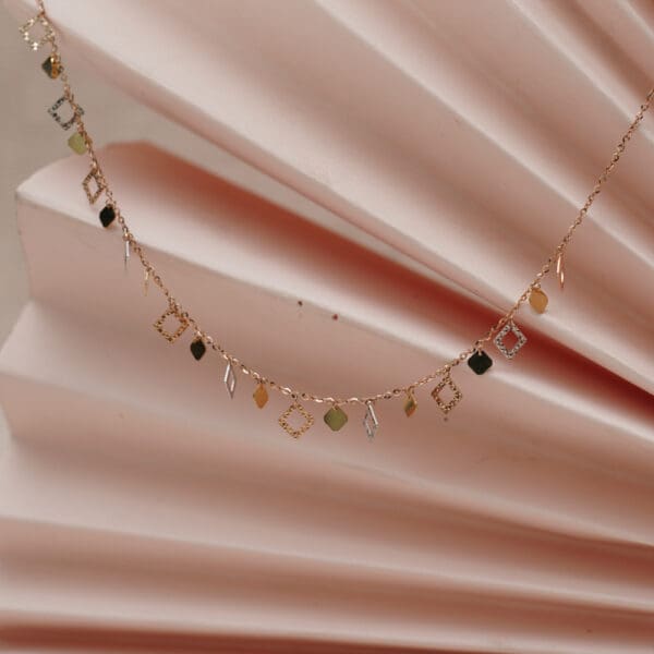 18Kt Rose Gold Minimal Charm Necklace CN18/1899