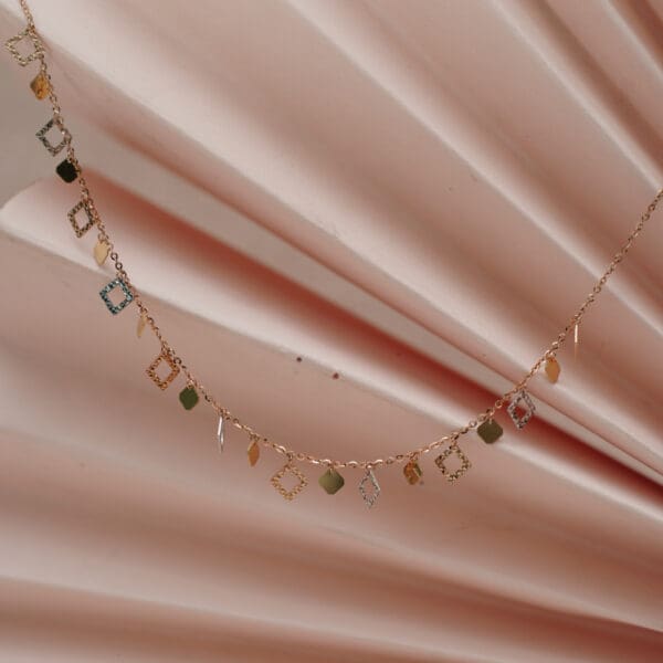 18Kt Rose Gold Minimal Charm Necklace CN18/1899