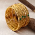 22Kt Gold Antique Pair Of 2 Churi / Bangles CH22/349