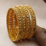 22Kt Yellow Gold Antique Pair of 2 Bangles CH22/348