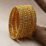 22Kt Yellow Gold Antique Pair of 2 Bangles CH22/348