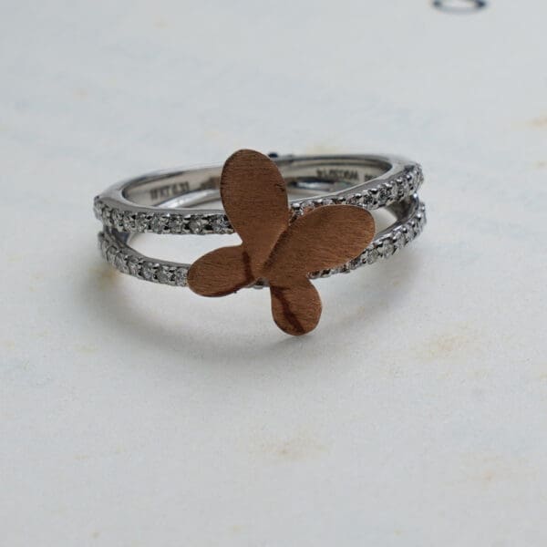 Platinum Butterfly Ring PLR/37