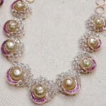 14KT Gold Pearl Diamond Necklace DNK14/203