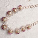 14KT Gold Pearl Diamond Necklace DNK14/203