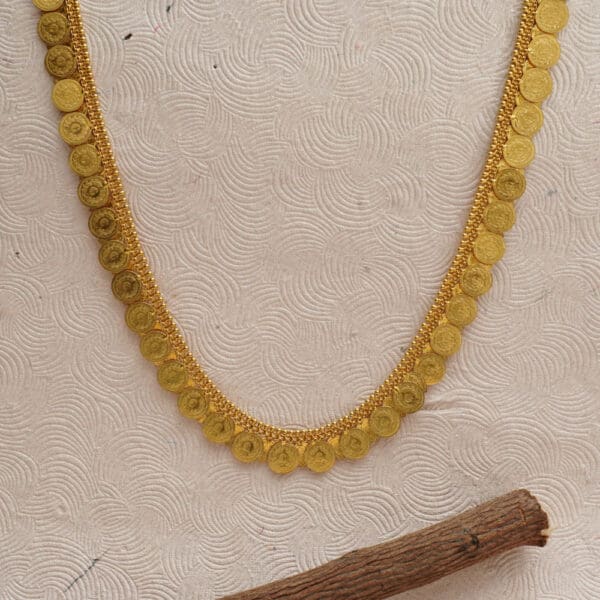 22Kt Gold Long Coin Necklace NK22/60