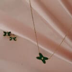 18Kt Gold Necklace With Earrings CS18/69