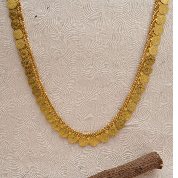 22Kt Gold Long Coin Necklace NK22/60