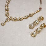 18kt Gold Polki Necklace With Earrings PKL18/2