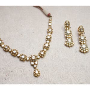 18kt Gold Polki Necklace With Earrings PKL18/2