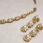 18kt Gold Polki Necklace With Earrings PKL18/2