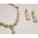 18kt Gold Polki Necklace With Earrings PKL18/2