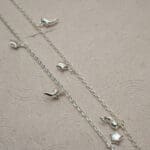 925 Silver Link Chain With Charm Anklets PYSS/756 925 Silver Link Chain With Charm Anklets PYSS/756