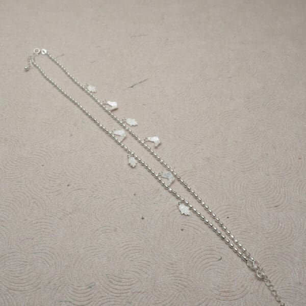 925 Silver Link Chain With Charm Anklets PYSS/756