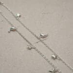 925 Silver Link Chain With Charm Anklets PYSS/756 925 Silver Link Chain With Charm Anklets PYSS/756