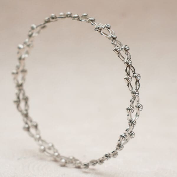 925 Sterling Silver Adjustable Supple 2 in 1 Ring & Bracelet Convertible KASS/115