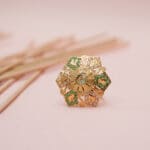 22kt Yellow Gold Ring With Green Stones RL22/1960 22kt Yellow Gold Ring With Green Stones RL22/1960