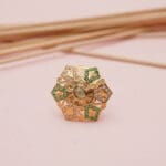 22kt Yellow Gold Ring With Green Stones RL22/1960 22kt Yellow Gold Ring With Green Stones RL22/1960