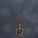18Kt Yellow Gold Snake pendant With Chain CN18/1754
