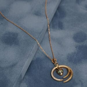 18Kt Yellow Gold Snake pendant With Chain CN18/1754